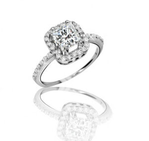 Diamond cushion ring style