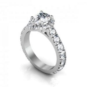 custom 1 carat pear diamond ring - custom diamond rings dallas 2