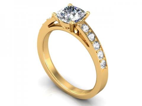 Custom Cushion Diamond Ring 1