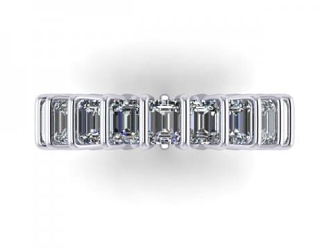 Custom Eternity Band in Dallas Texas - Emerald Cut Eternity Band Dallas 2