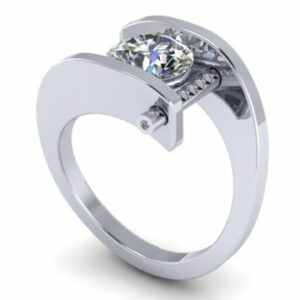 Custom Round Engagement Rings Dallas 1