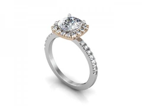 rose gold halo diamond ring dallas 1 (2)