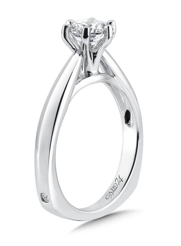 White Gold Solitaire Diamond Ring 2